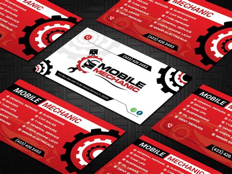 smart repair business cards|auto mechanic business cards.